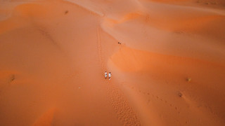 Desert people vehicle sunset sky - amir zand free wallpaper for desktop