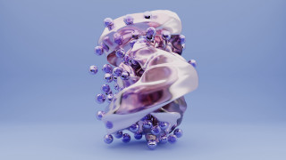 Purple beads object raytraced generative - filip hodas free wallpaper