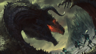 Dragon attack dark city red - chris rahn free wallpaper