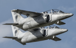 Military jets formation sky clouds - the sky together free wallpaper