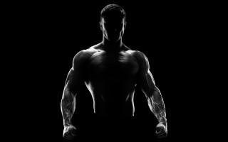 Muscular man ambient occlusion greyscale - muscular free wallpaper