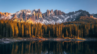 Mountain lake forest rocks autumn - carlo carlone free wallpaper