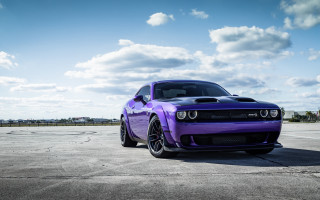 Purple car cloudy sky 3d - a purple car free wallpaper