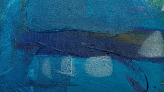 Blue whale white boat night - lyrical abstraction free wallpaper