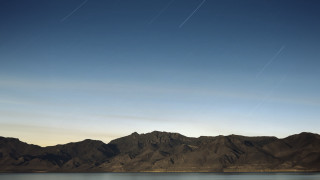 Mountain lake star trail space - buckminster fuller free wallpaper