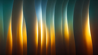 Wavy lines blue background yellow - an abstract sculpture free wallpaper