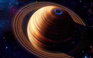 Saturn spiral star space art - a saturn like object free wallpaper