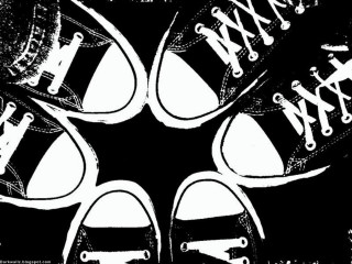 Black white shoes laces sole - the bottom of the shoe free wallpaper