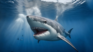 Shark open mouth ocean fish 3 - fish free wallpaper