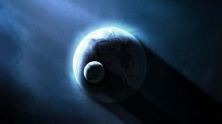 Blue planet bright light space - a blue planet free wallpaper