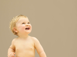 Little boy toothbrush mouth standing - facial muscle free wallpaper