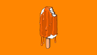 Orange icecream chocolate stick orange - an orange background free wallpaper