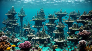 Underwater coral reef fish ecological - ecological art free wallpaper