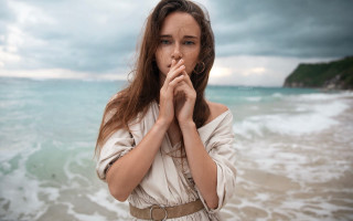 Elina karimova beach ocean romanticism - the ocean in the background free wallpaper