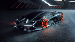 Futuristic car dark room red 3 - a futuristic car free wallpaper for desktop