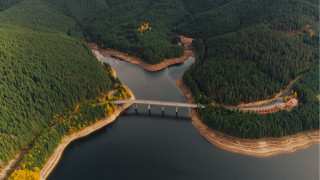 Bridge river forest bela cikos - aerial view free wallpaper for desktop
