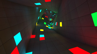 Tunnel colored squares abstract light - the end free wallpaper for desktop