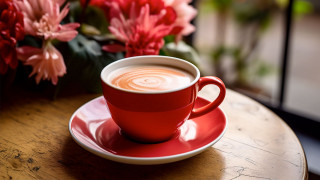 Coffee saucer flower morning blurry - free hearts wallpaper
