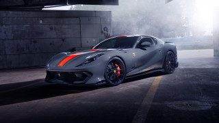 Silver sportscar redstripes parkinggarage fog - fog free wallpaper