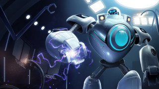 Robot light dark room epsylon - its arm free wallpaper