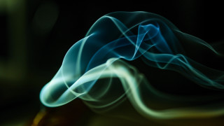 Blurry blue green smoke abstract - a blurry photo free wallpaper for desktop