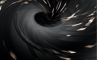 Spiral black white green stripe - generative art free wallpaper for desktop