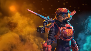 Space suit man holding gun - a man in a space suit holding free wallpaper