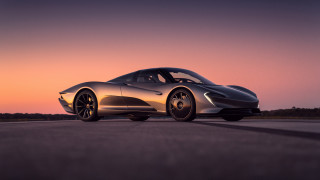 Silver sports car sunset pink 2 - futurism free wallpaper