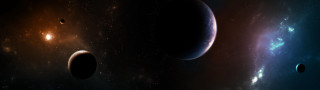 Planets in the sky stars 2 - a group of planets free wallpaper for desktop