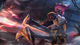 Futuristic woman sword fire armor - a futuristic outfit holding free wallpaper