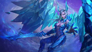 Ice wings sword fantasy armor - league of legends free wallpaper for desktop