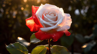 White red rose water droplets - the tree behind free wallpaper