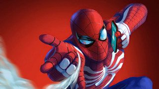 Spiderman flying gloves glowing red - a spider man free wallpaper