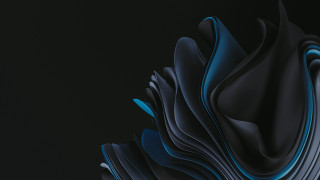 Black blue abstract curves 3d - material free wallpaper for desktop