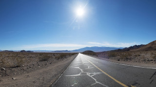 Bright sun mountains blue sky - edward ruscha free wallpaper
