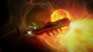 Space shuttle colorful space stars - a space shuttle free wallpaper