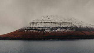 Snowy mountain lake clouds outdoors - top of a lake next free wallpaper