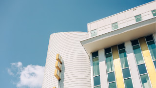 Tall building clock bauhaus modern - modern art deco free wallpaper