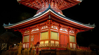 Red tower night japan architecture - japan eishōsai chōki free wallpaper