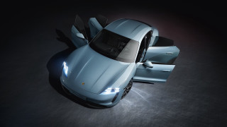 Blue sports car doors open 2 - the side of the car free wallpaper