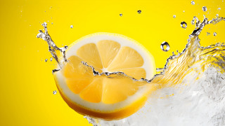 Lemon water splash photorealism food - a lemon free wallpaper