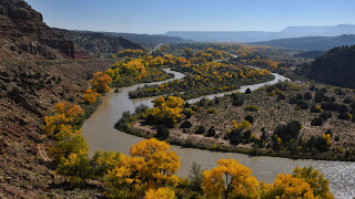 Autumn river mountains trees fire - a valley free wallpaper