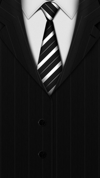 Black suit white shirt black - sharp free wallpaper for mobile