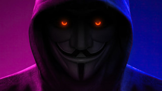 Hooded man glowing eyes planet - a hood free wallpaper for desktop