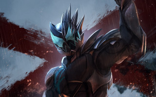 Overwatch hero sword flag night - a character free wallpaper