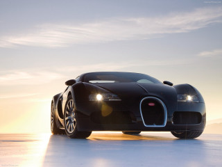 Black bugatti beach sunset headlights - luxury free wallpaper