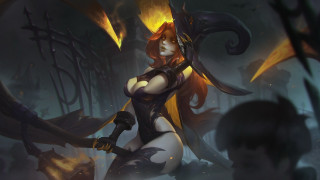 Woman flame chest demon forest - bayard wu free wallpaper