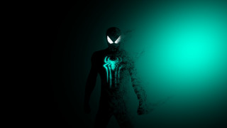 Man black suit green spiderman - marvel free wallpaper