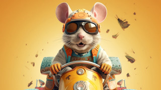 Mouse motorcycle helmet goggles yellow - a motorcycle free wallpaper
