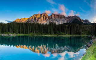 Mountain reflection forest lake sky 2 - caspar wolf free wallpaper for desktop